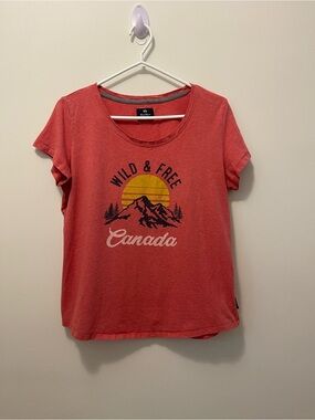 Wild & Free Canada Coral Graphic Tee by Wind River Outfitting Co